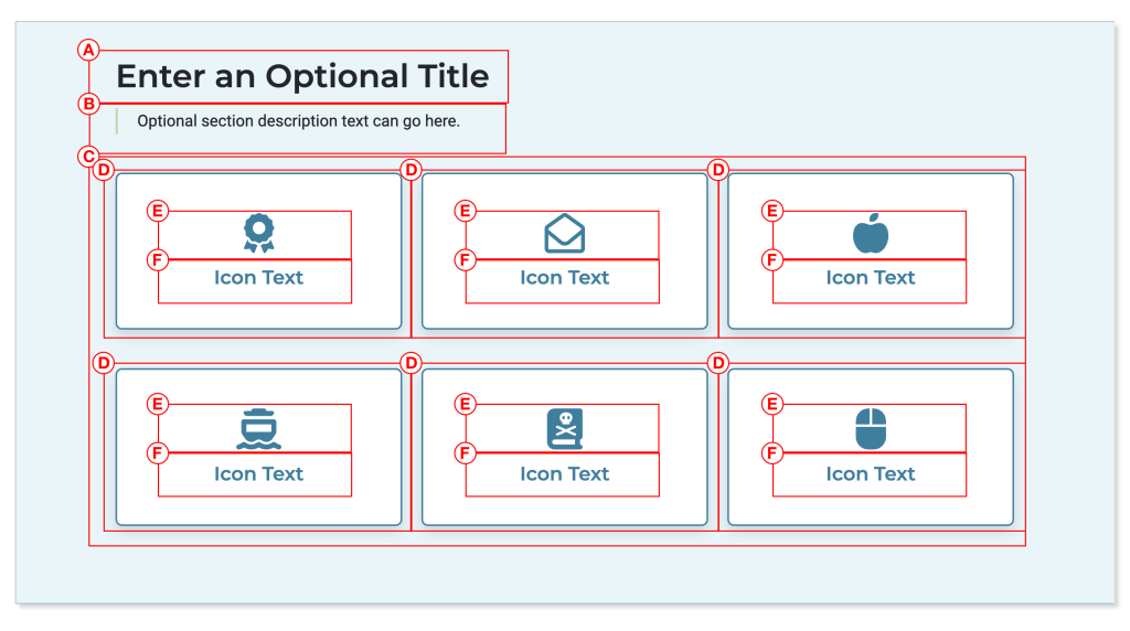 Example of icon box block